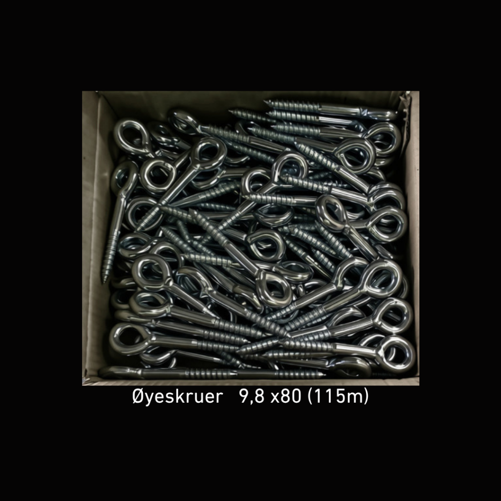 Sruby oczkowe 9,8 x 80 mm