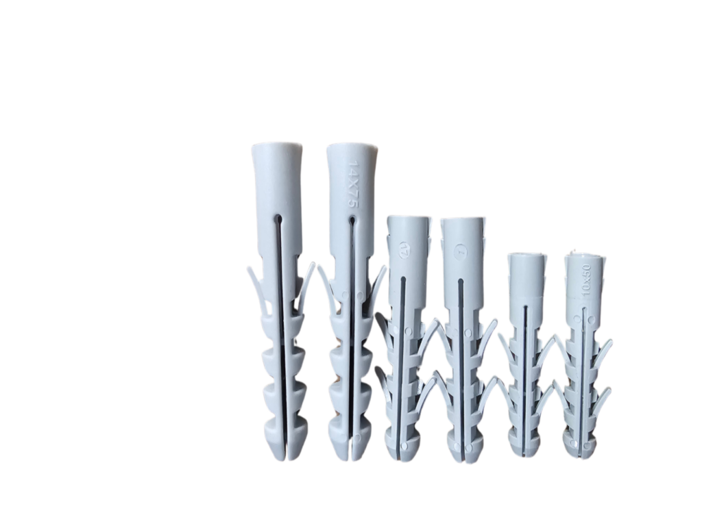 Kołki rozporowe (plugg) w rozmiarach 10×50, 12×60 i 14×75 mm